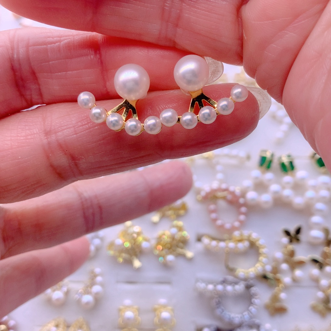 耳饰淡水珍珠合金