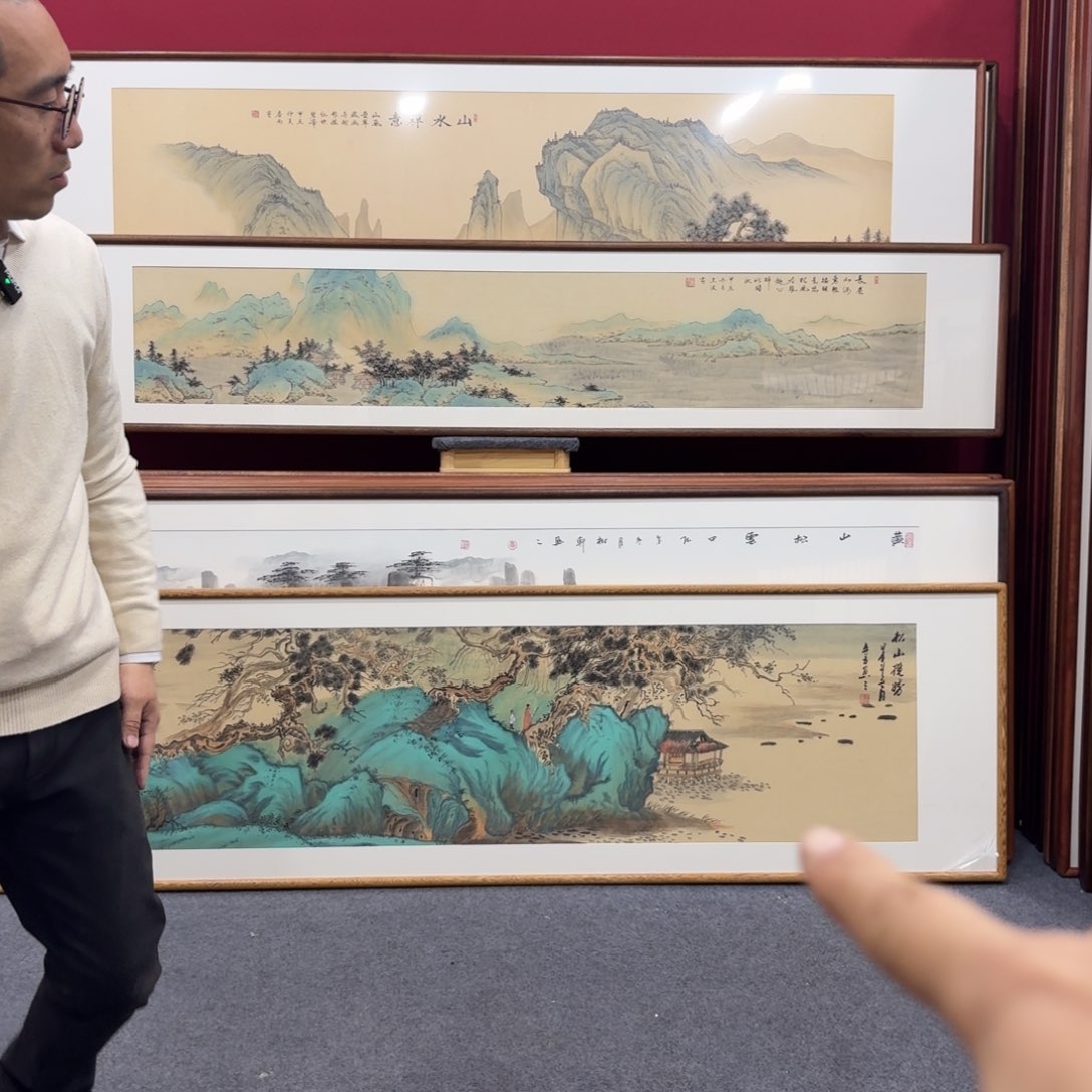 国画手绘作品带框包邮210成60