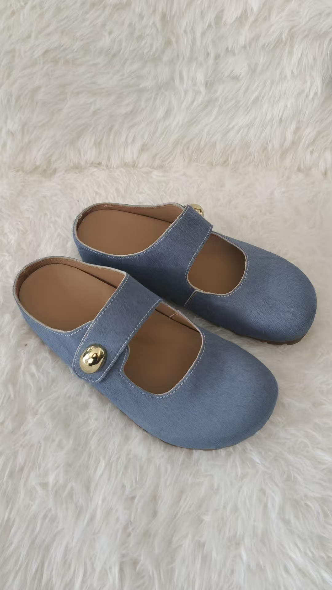 2025新款金豆时尚百搭夏季真皮马毛凉拖女鞋512