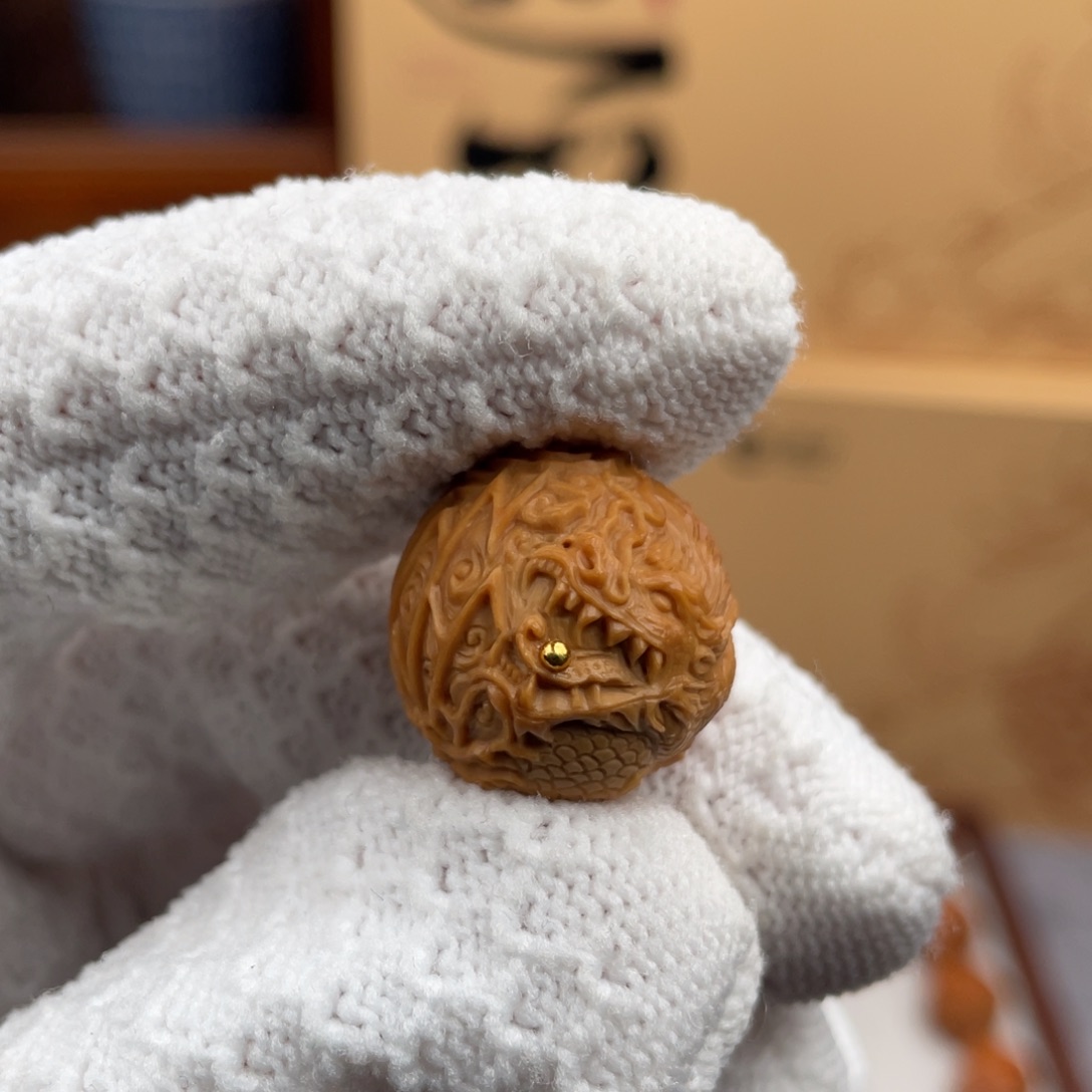 猴头核桃手串猴头单颗雕刻