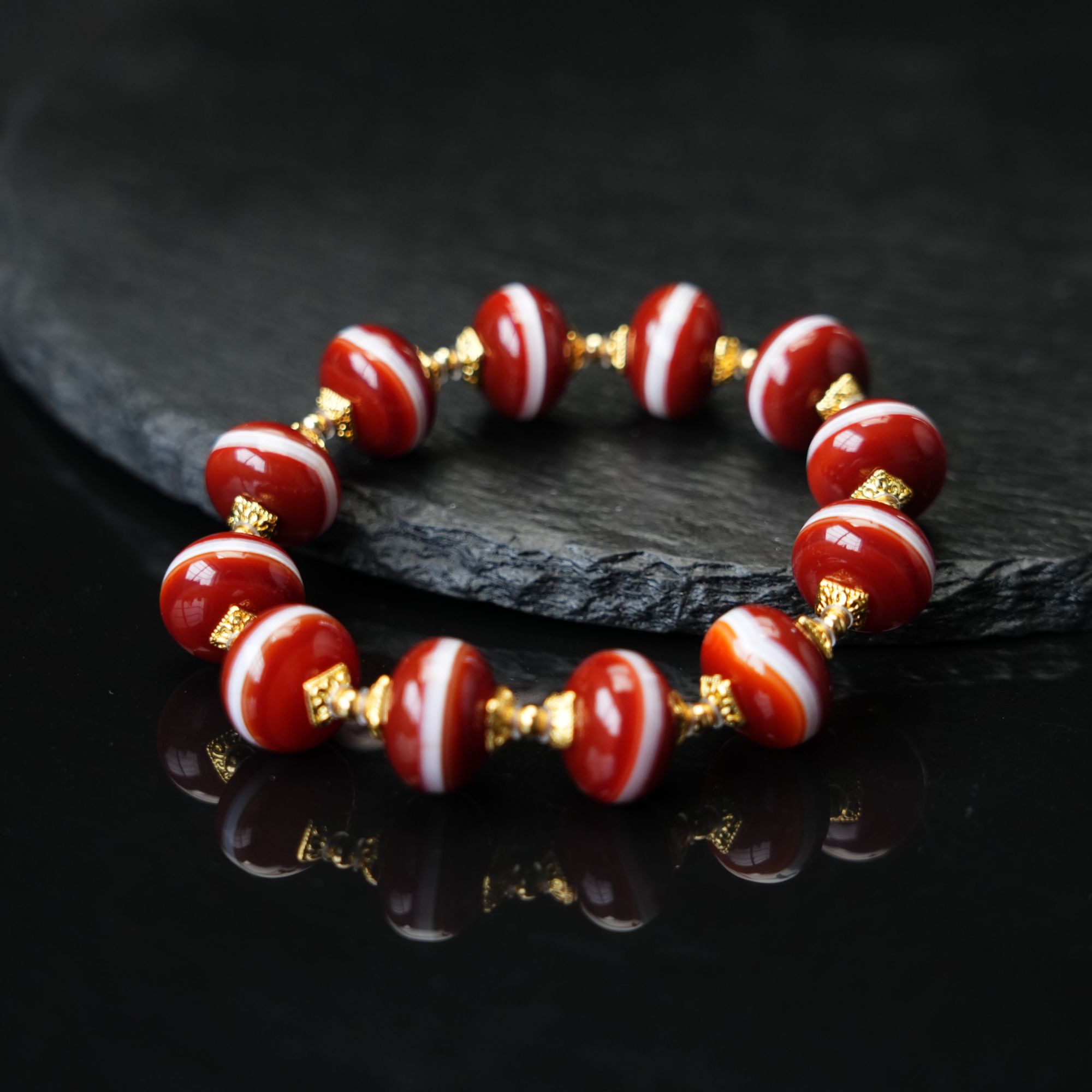 【丹红】尼玛塘一线满肉满色手串 多样性发一