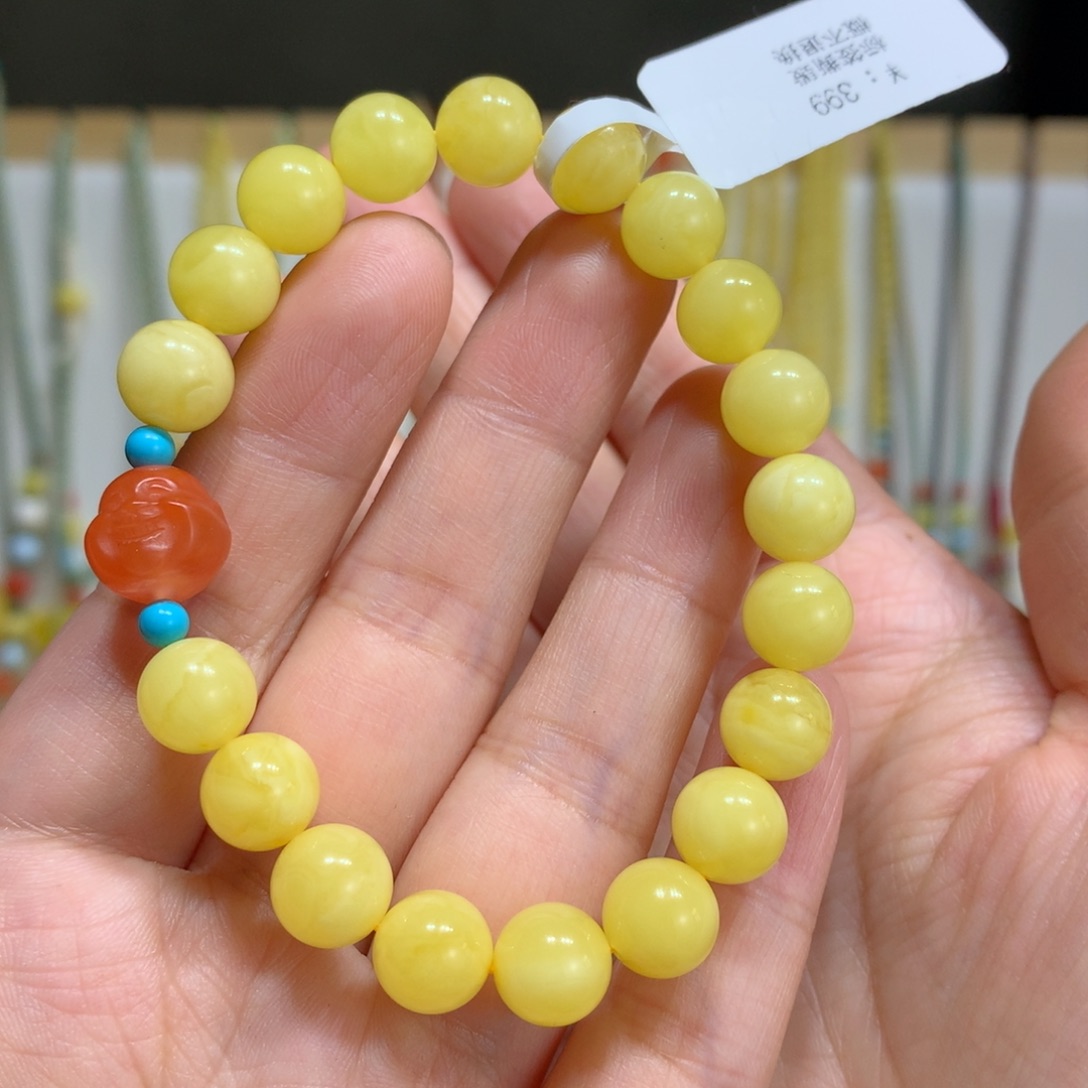 蜜蜡手链未镶嵌8.8m m