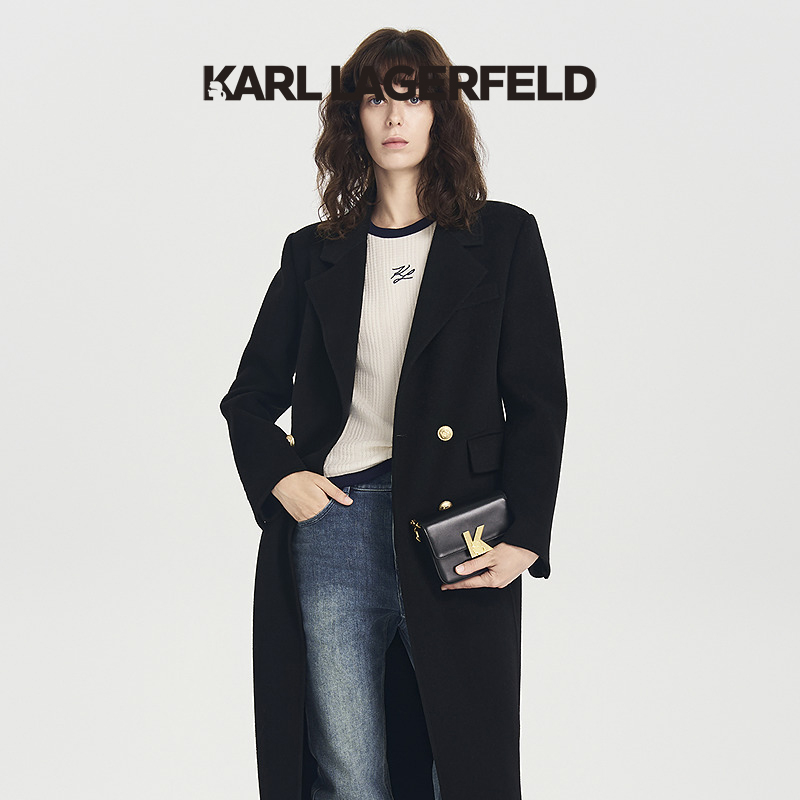 KARL LAGERFELD卡尔拉格斐2025秋季新款大衣老佛爷M26E2907