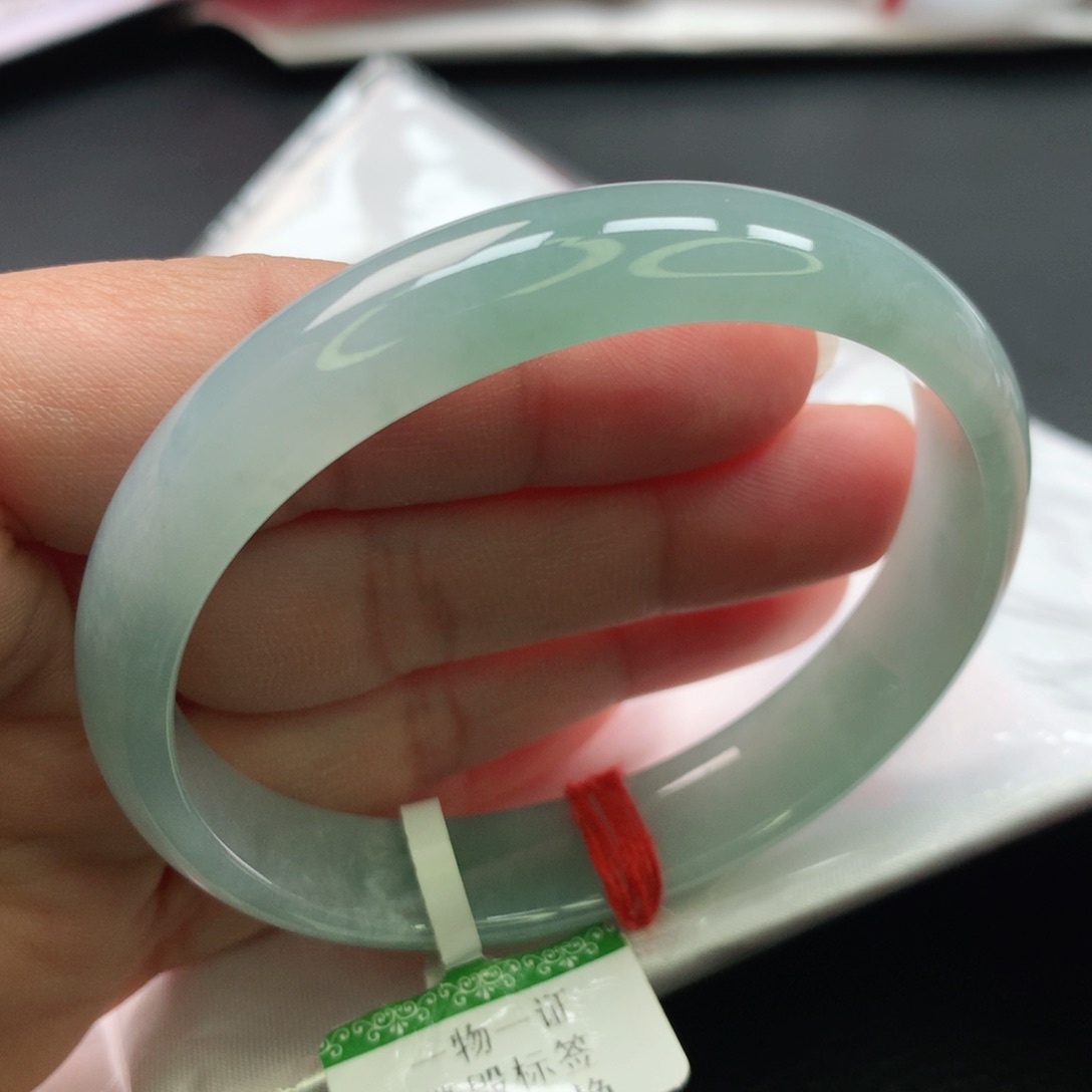 翡翠手镯未镶嵌贵妃56.57