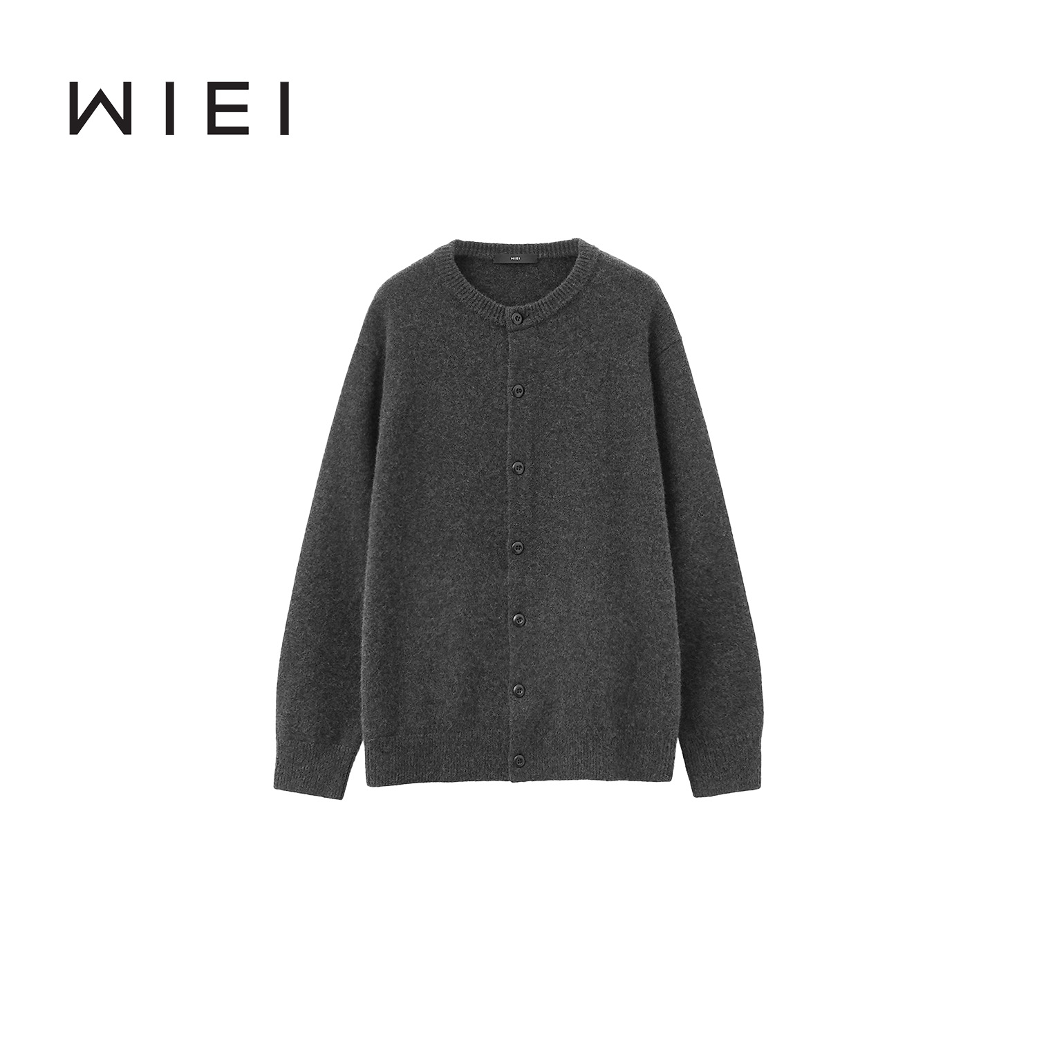 《WI EI》重磅康赛妮100%羊绒ROW圆领开衫针织毛衣外套W25409100 