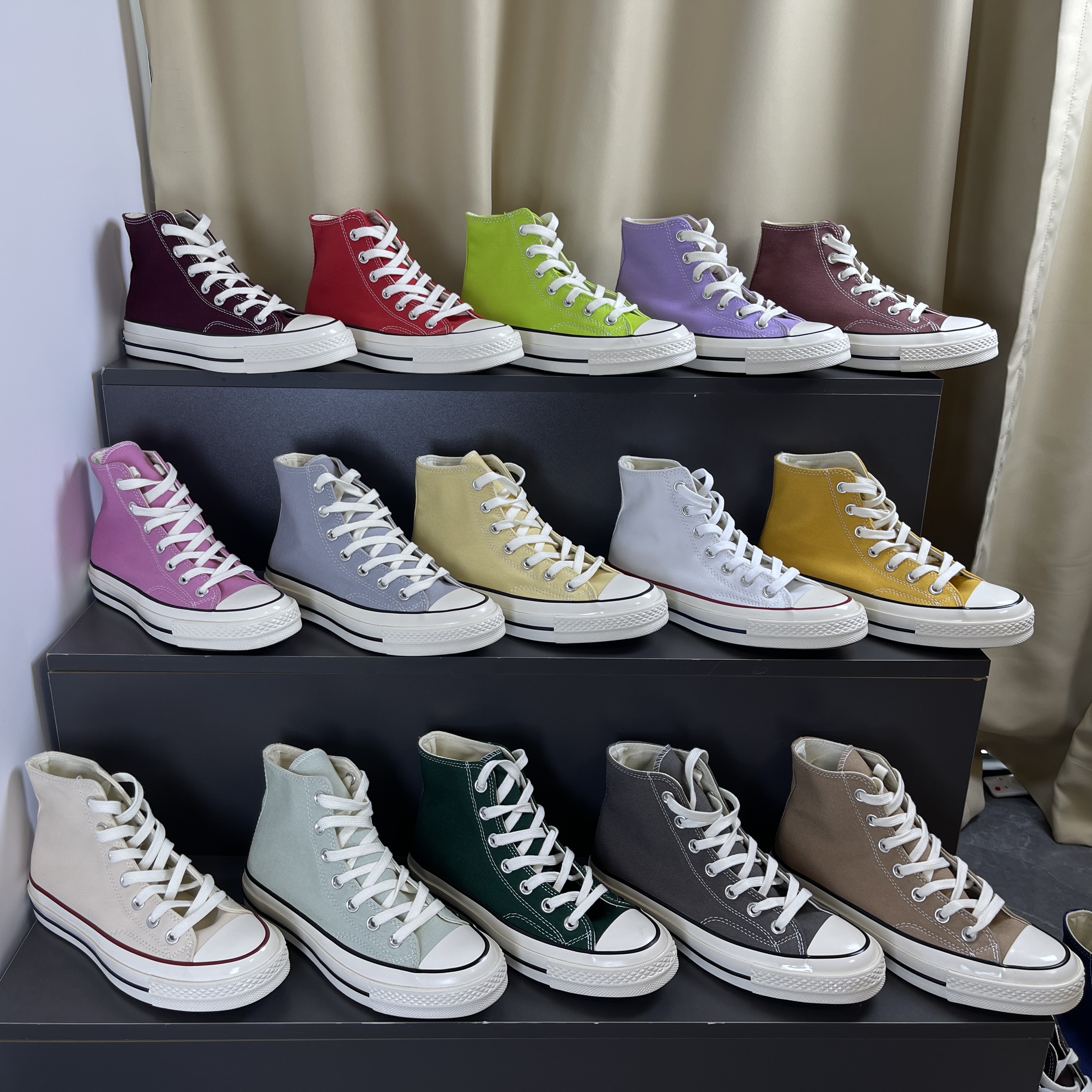 高帮实拍1970s帆布鞋潮流ins时尚百搭经典情侣鞋休闲鞋运动鞋