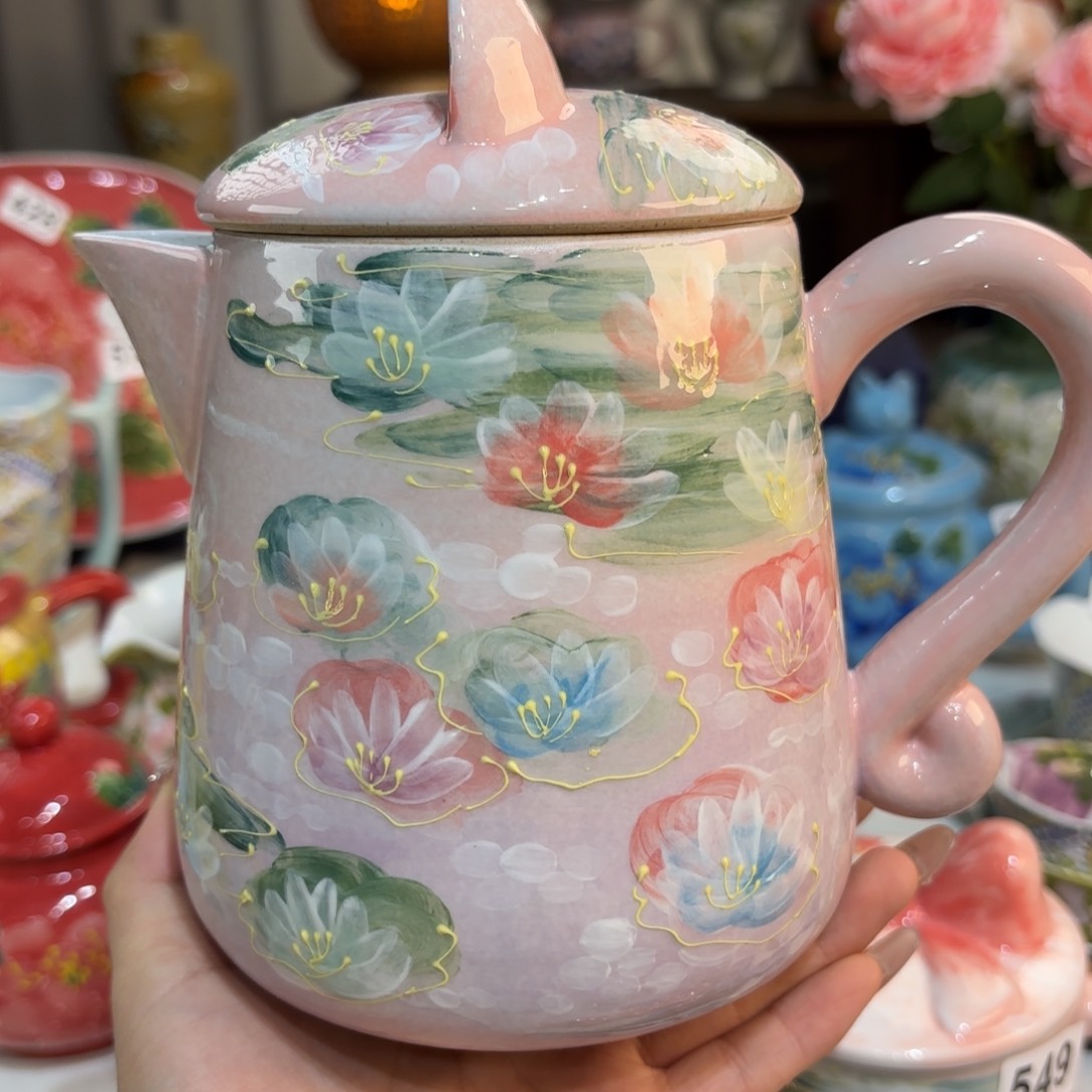 景德镇手绘高温釉下彩陶瓷茶具