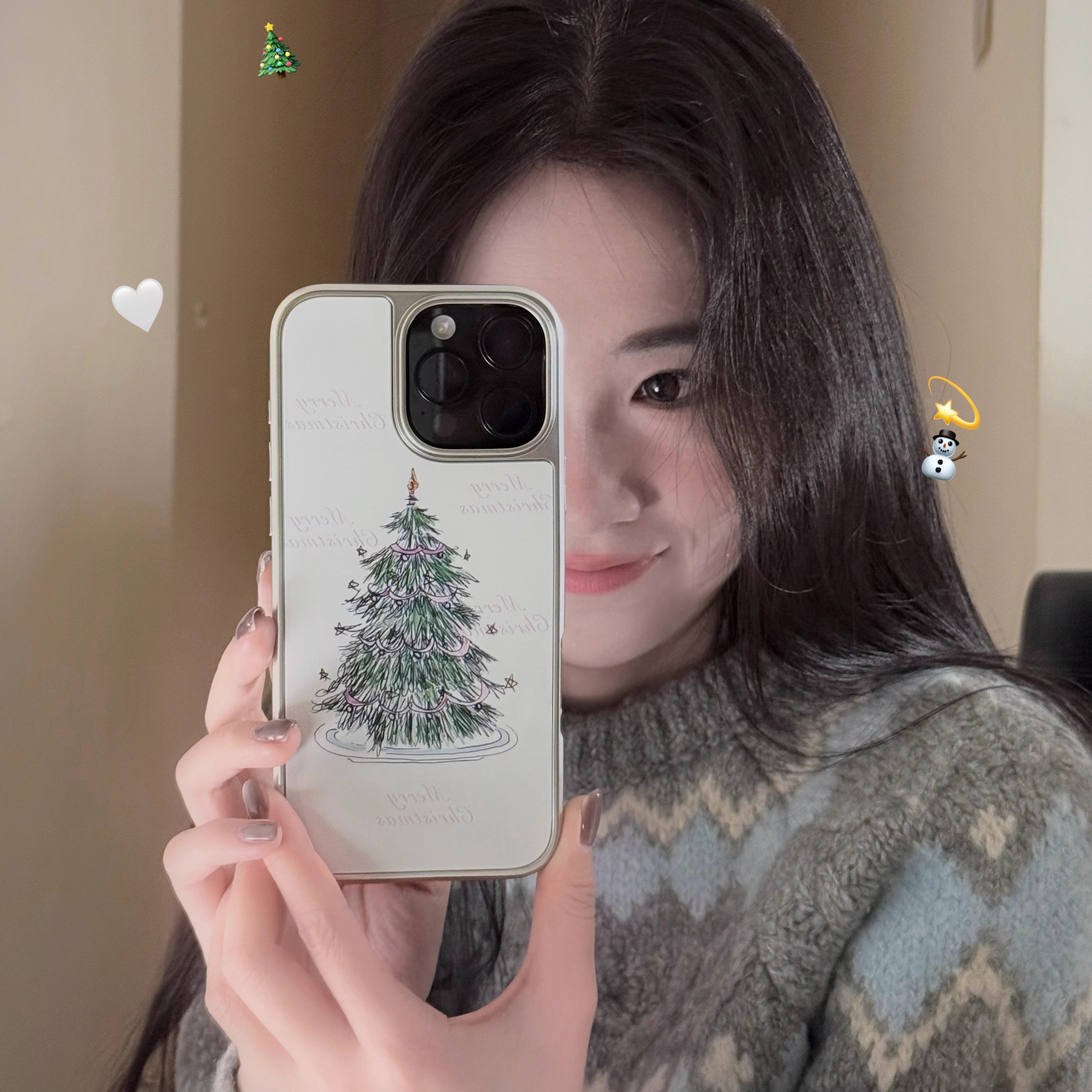新款圣诞礼物韩系手机保护壳适用苹果16小米15红米14荣耀13华为12