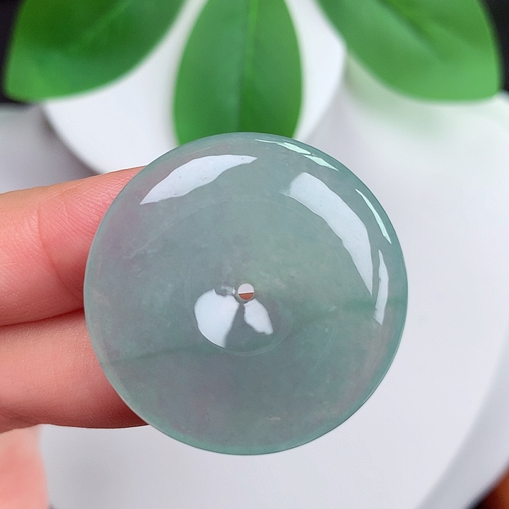 颈饰未镶嵌翡翠平安扣 31.4x5.1mm