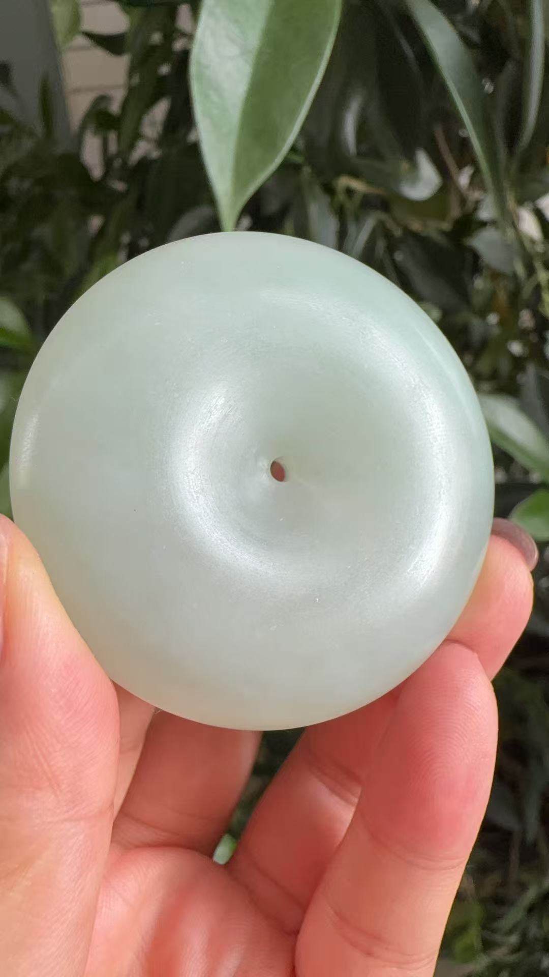 缅甸天然A货翡翠   胶润芙蓉底大平安扣