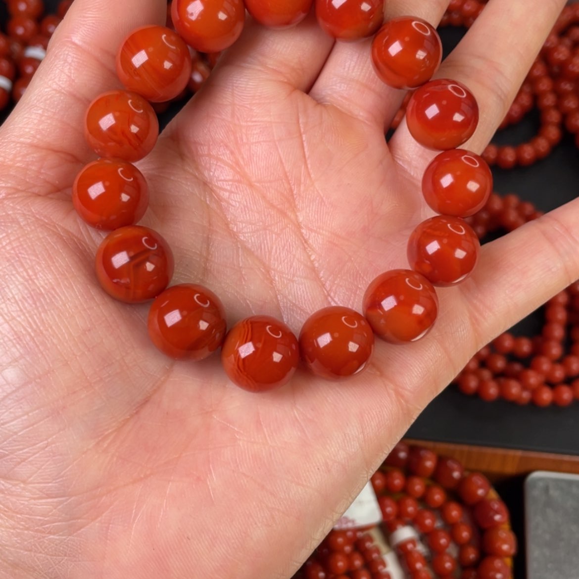 【闪购商品】南红玛瑙手链未镶嵌彩**子