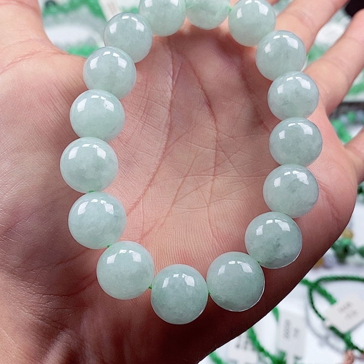 翡翠手链未镶嵌卡13+