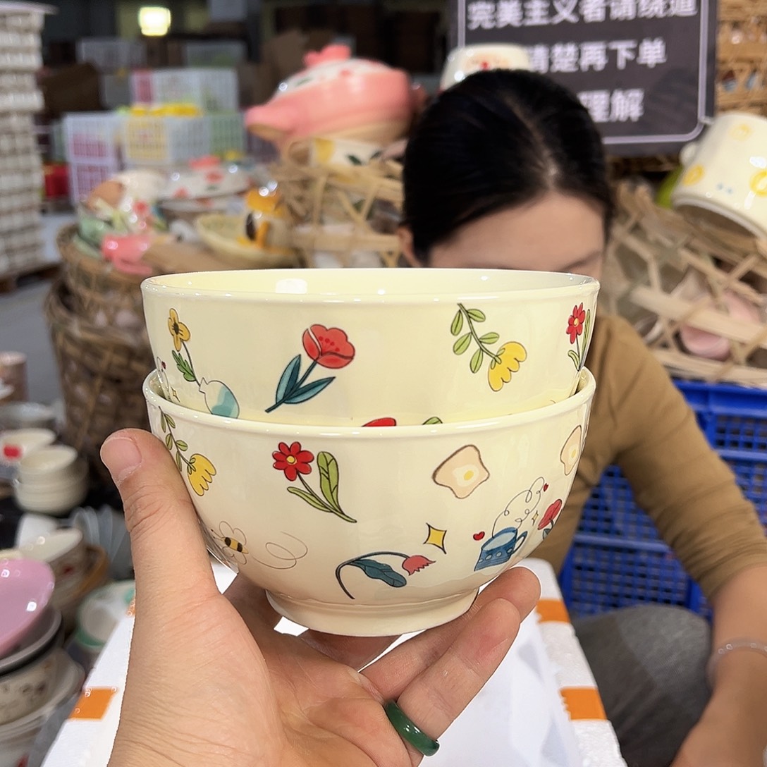 摆件潮州陶瓷工厂微瑕6寸