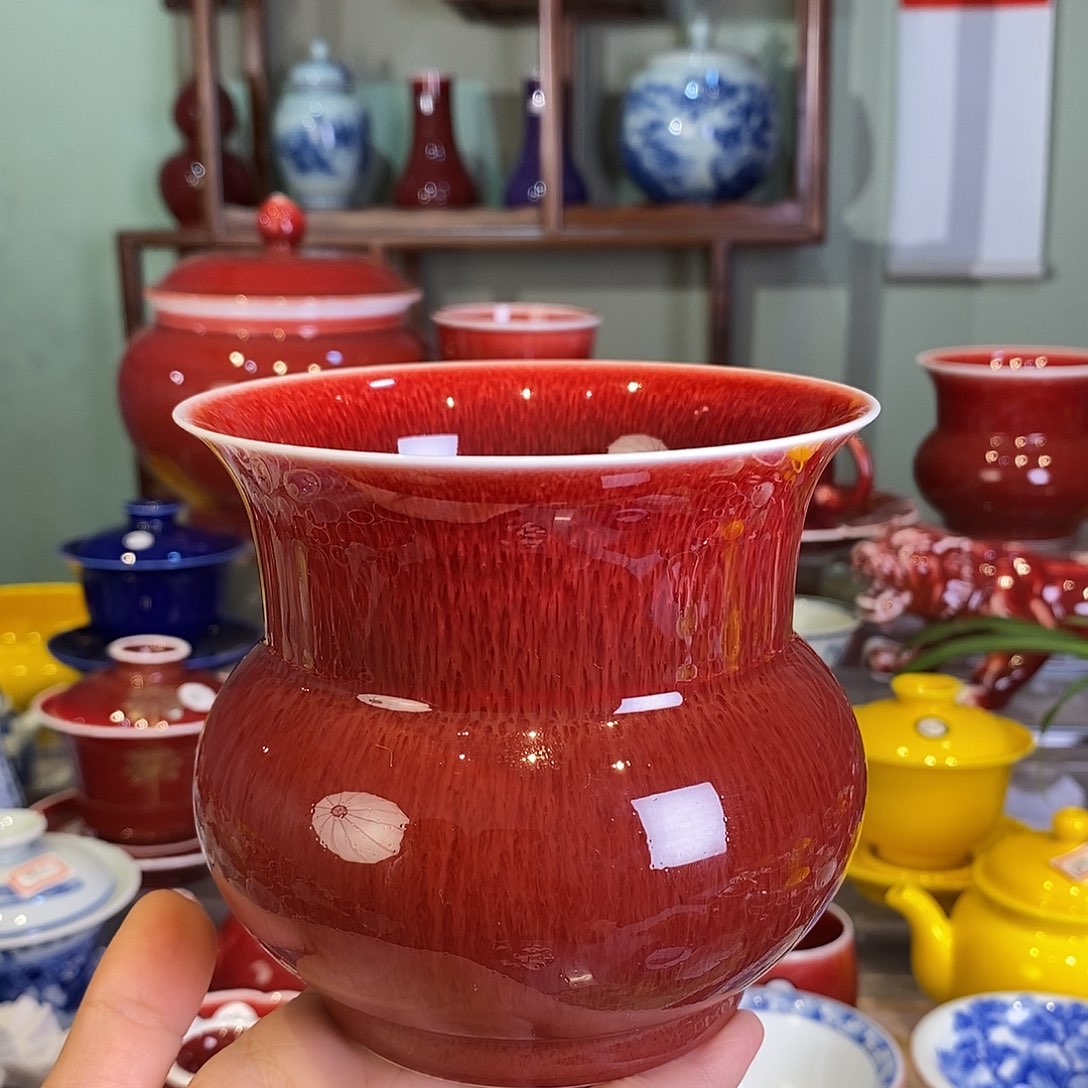 清欢雅玩原矿郎红渣斗