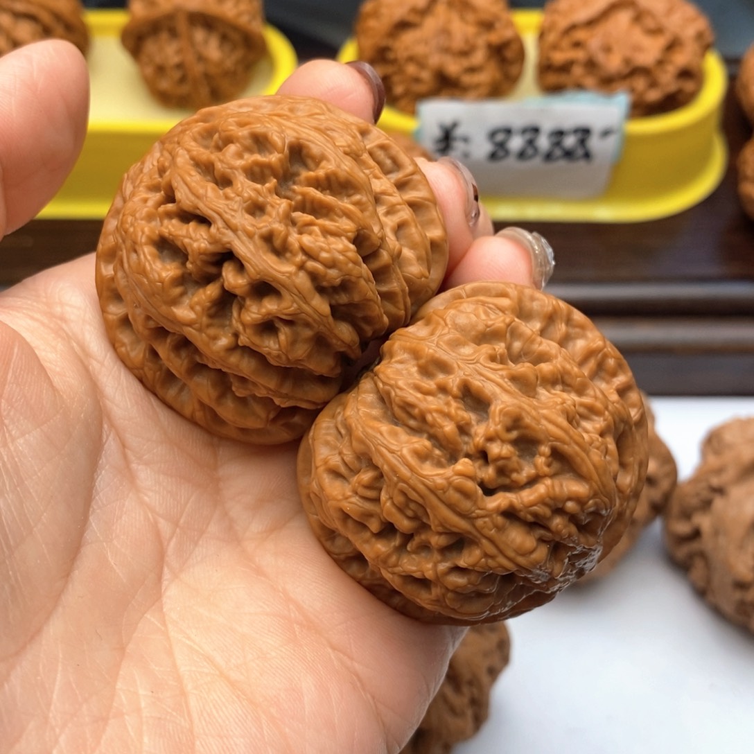 文玩核桃把件45尺平谷粗筋