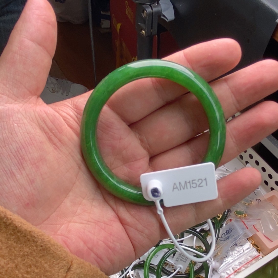 和田玉（碧玉）手镯未镶嵌57