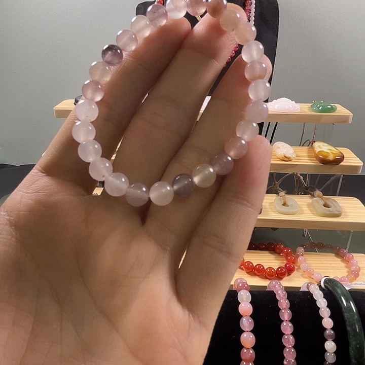 石英质玉（金丝玉）未镶嵌手串紫罗兰手串多样性发货