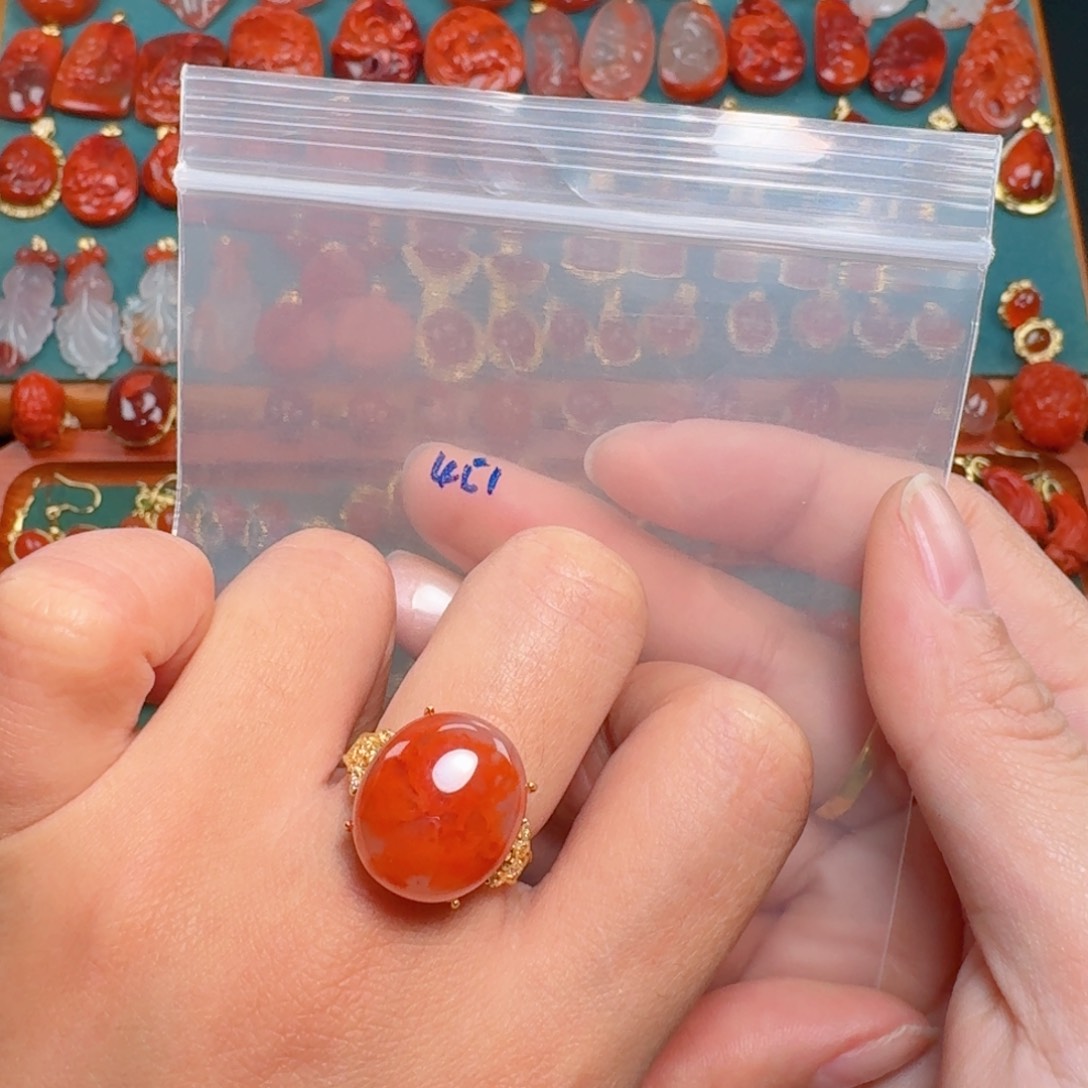 南红玛瑙南红银S925镶嵌