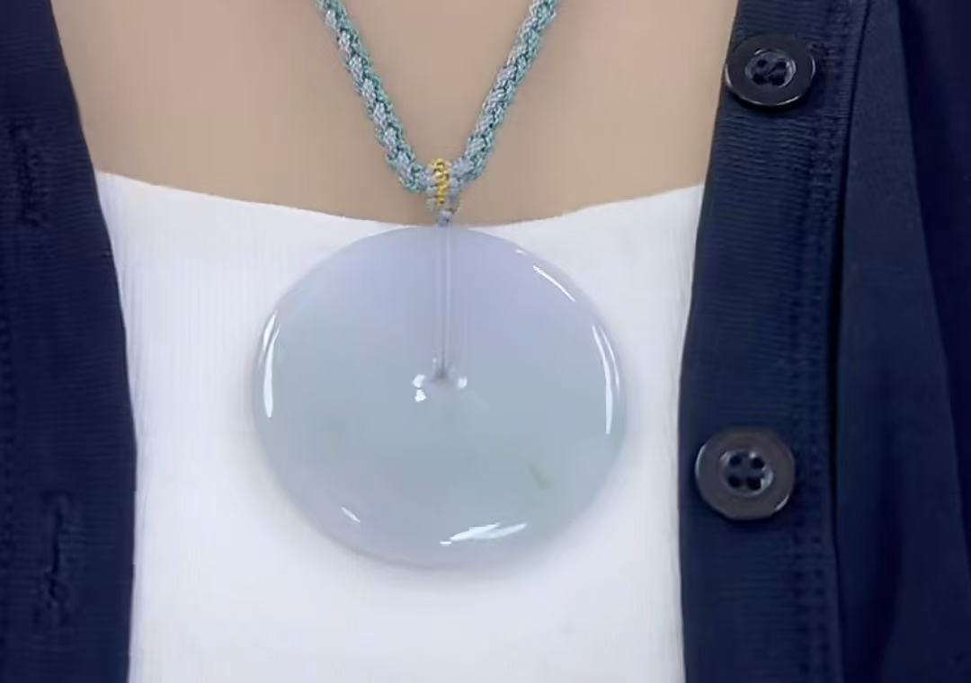 官方正品天然翡翠A货平安扣（多样性发货只发一个）宽48+厚5-7送绳