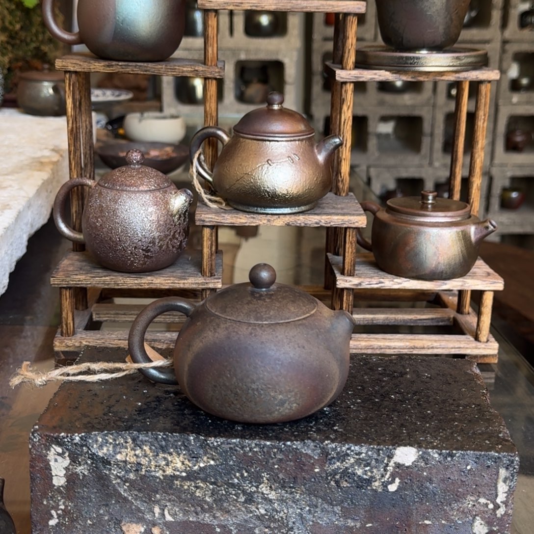 建水紫陶紫泥柴烧茶具