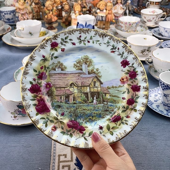 中古欧瓷瓷器小房子