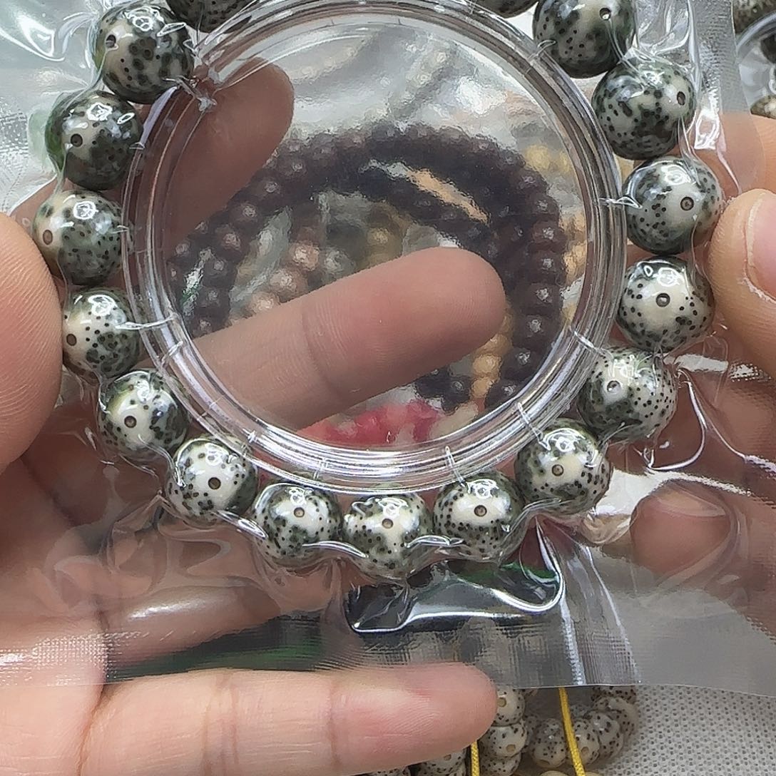 星月菩提手串126殿堂卡姿兰青花大眼睛13圆龙蛋单圈