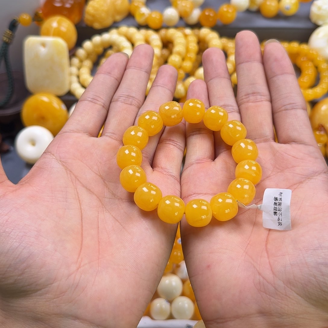 蜜蜡珠宝奇石未镶嵌同料老型14mm