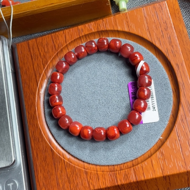 南红玛瑙8加手串未镶嵌