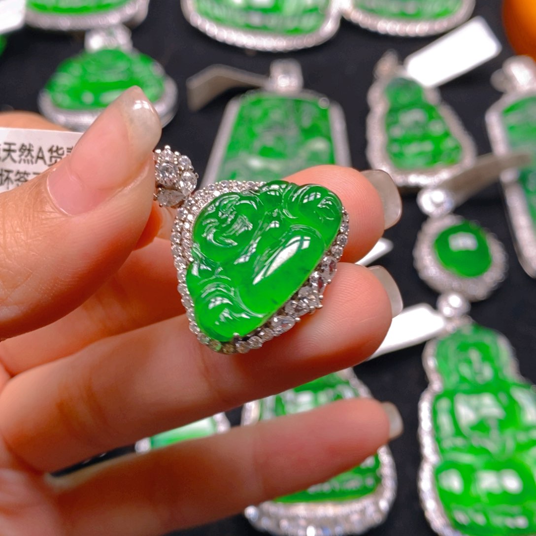 翡翠颈饰银S925镶嵌8888888888