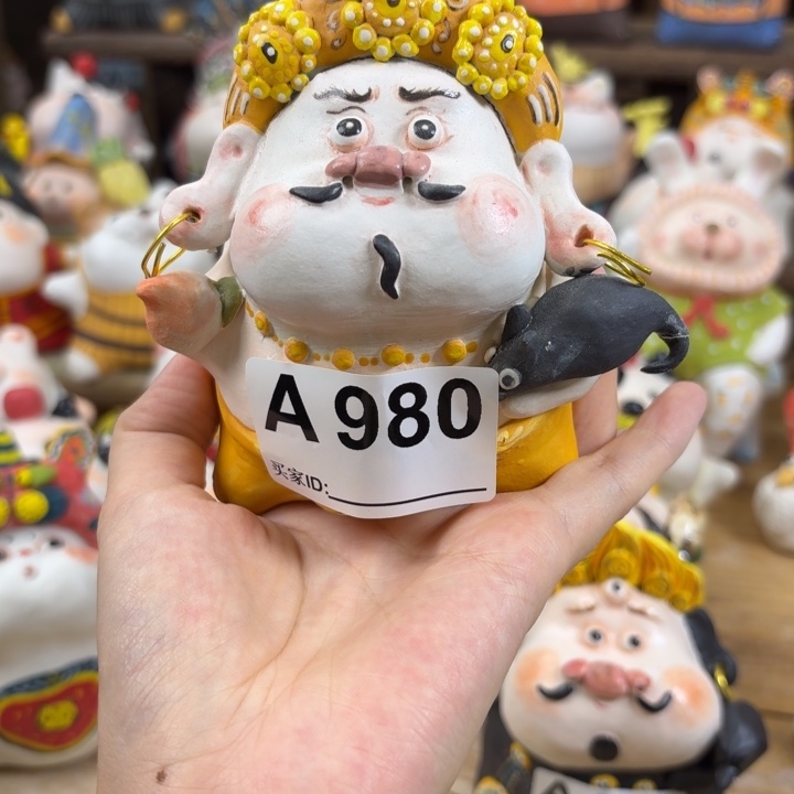 安***元陶土手捏陶艺摆件