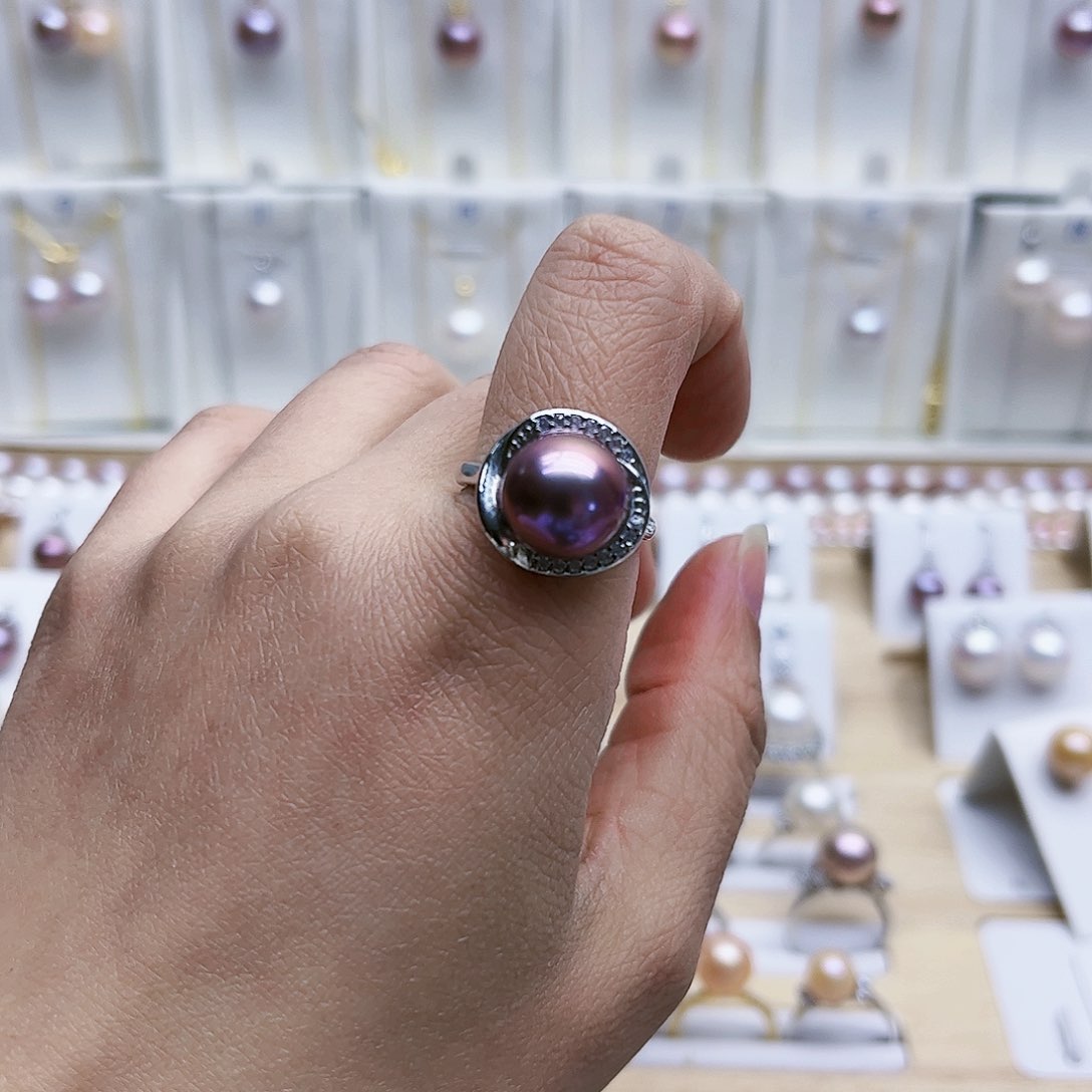 淡水珍珠戒指合金