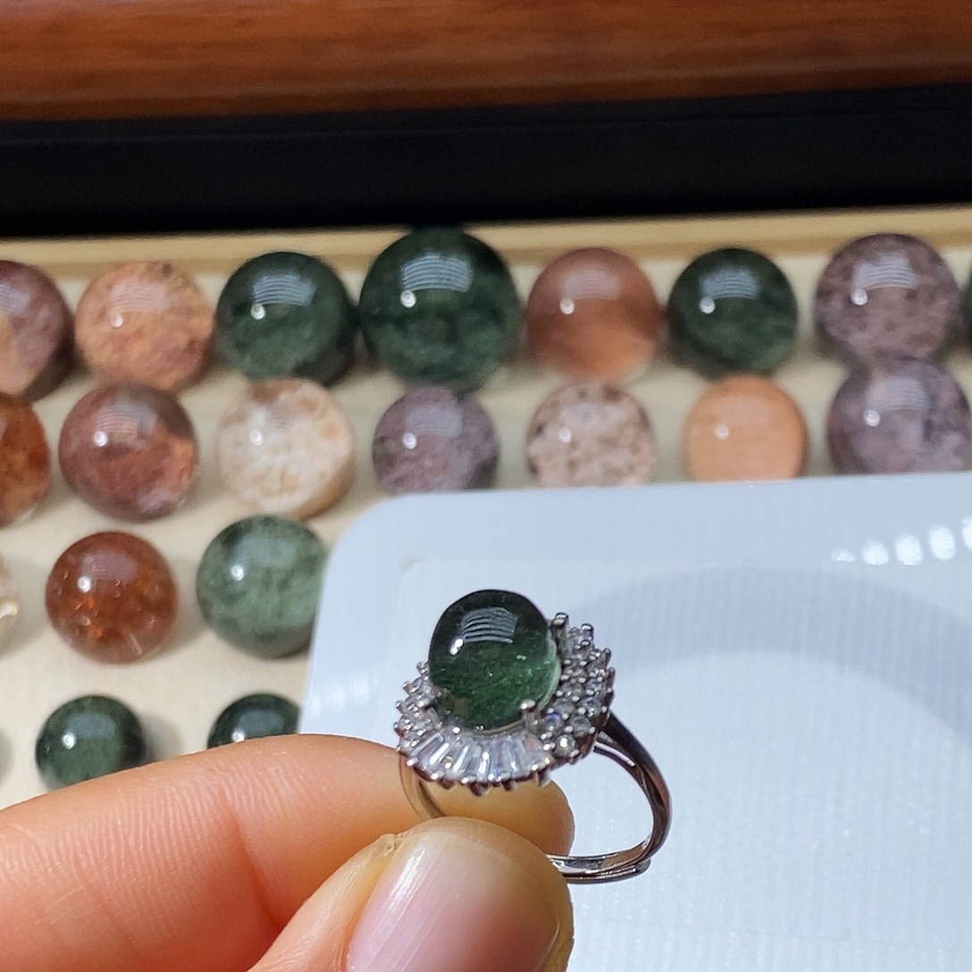 水晶戒指银S925镶嵌定制