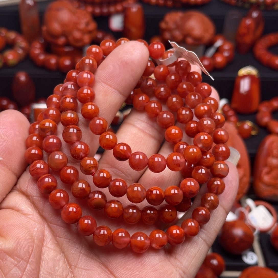 南红玛瑙珠宝奇石未镶嵌多圈7