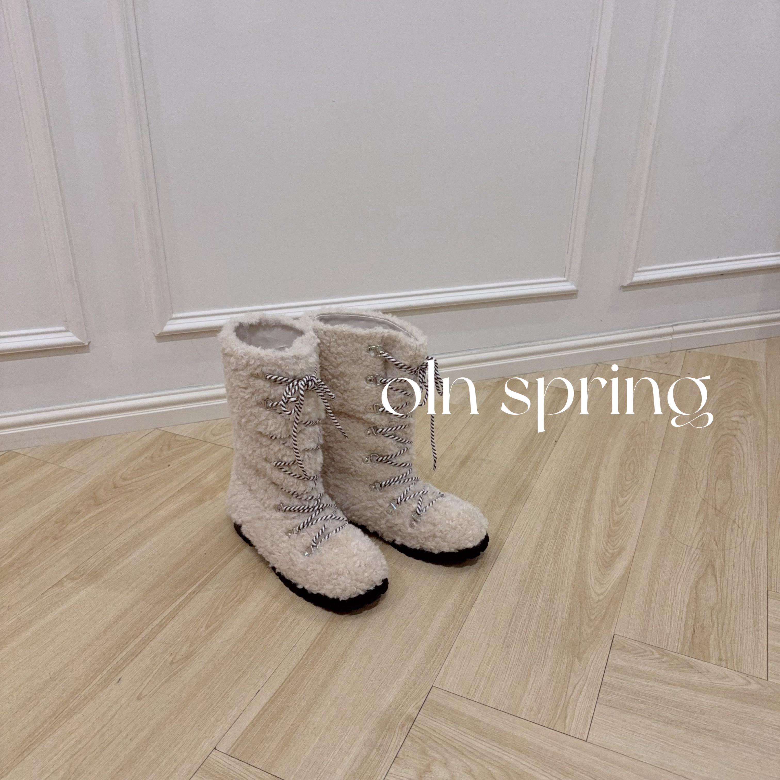 oln spring ｜小众设计款“6cm内增”韩国内增高秋冬毛毛短靴