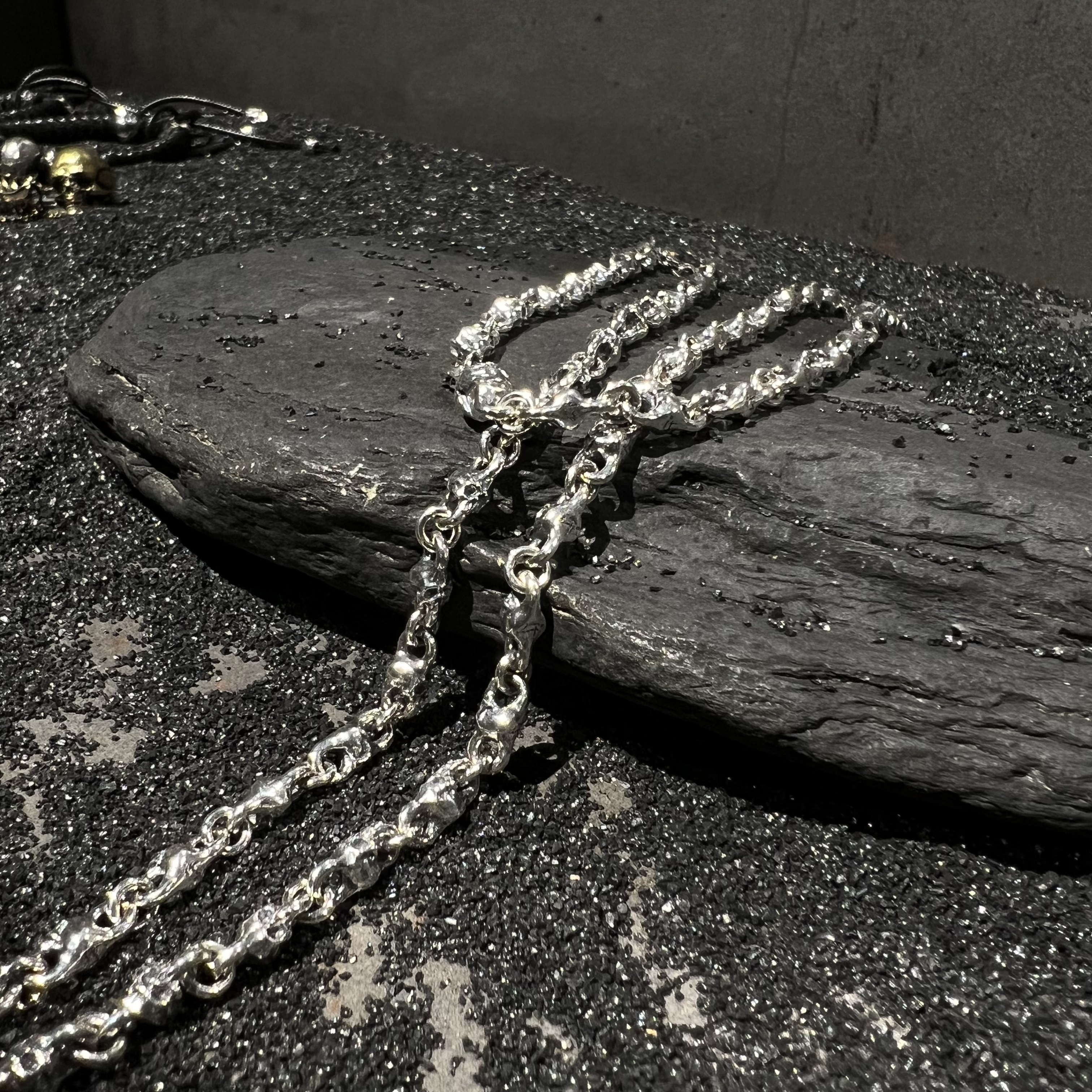 链子925银 灵史会馆-925银-新款骷髅项链4.5mm