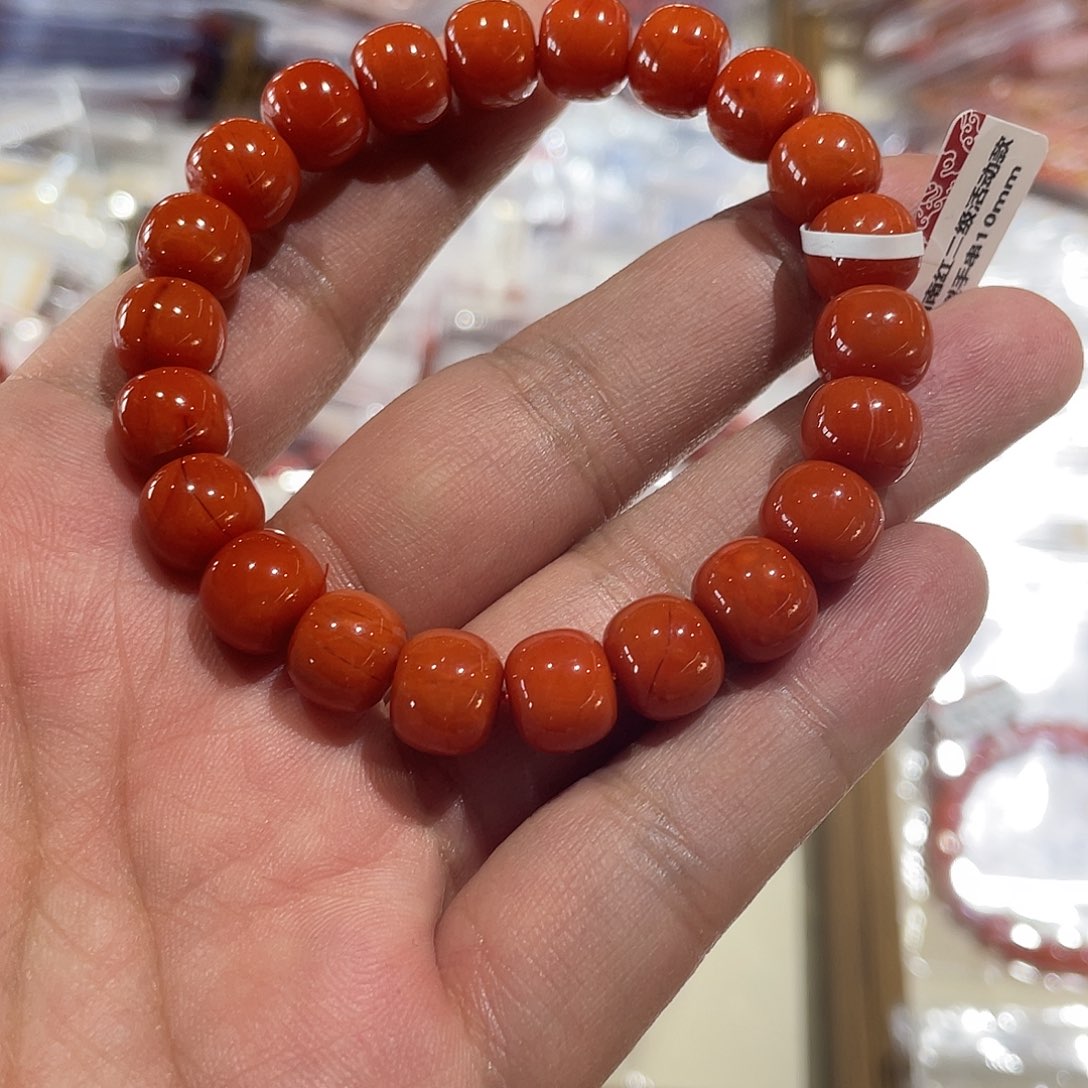 南红玛瑙未镶嵌手链10mm