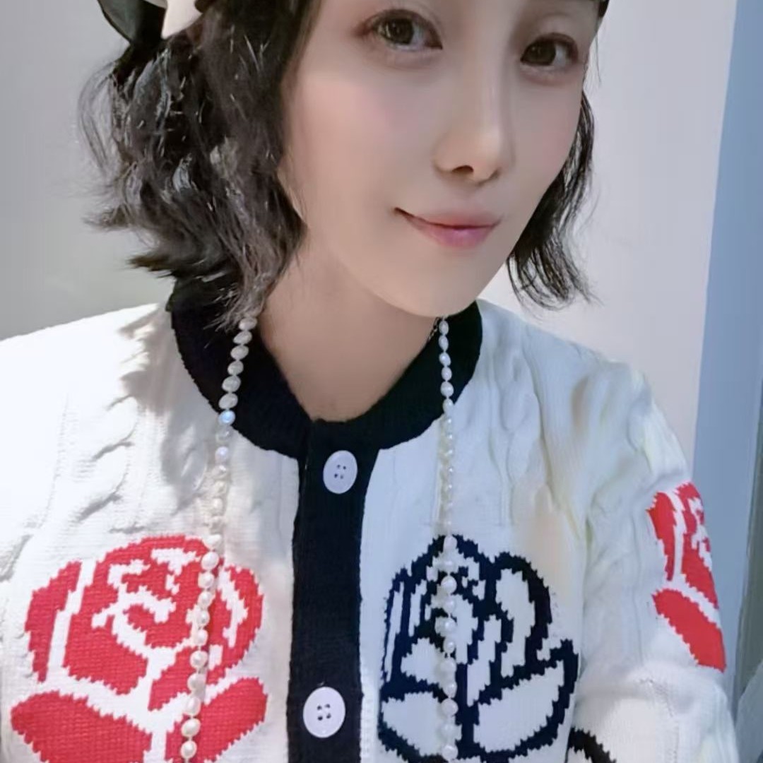 圆领韩版提花学院风秋季毛针织衫秋冬休闲百搭上衣