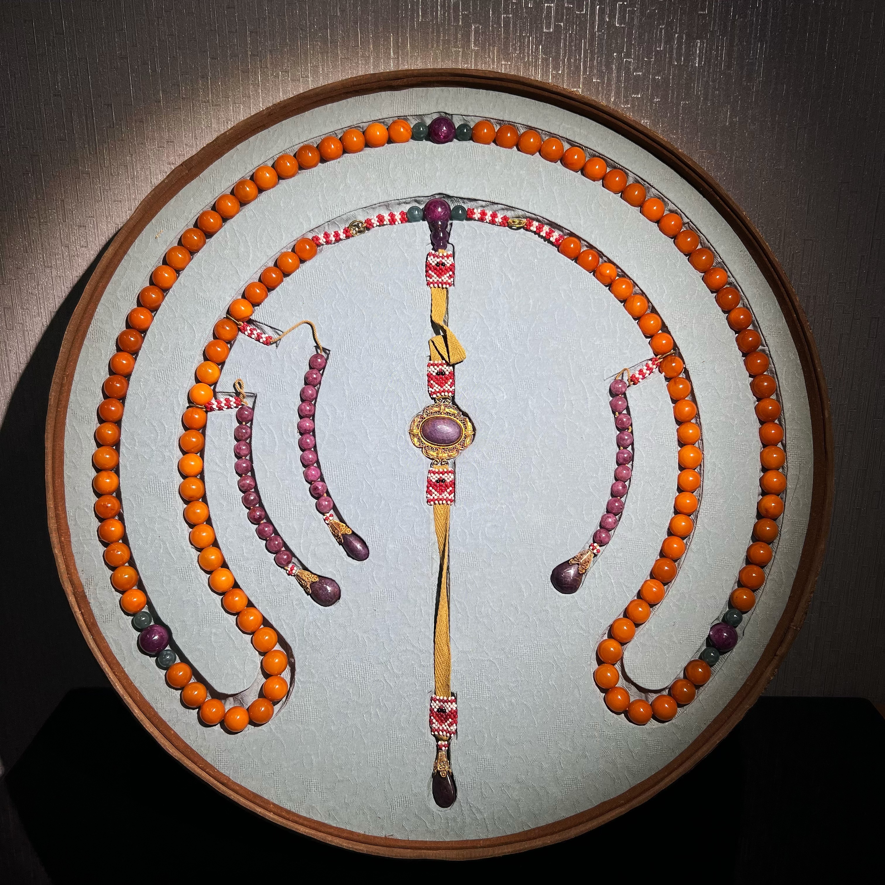 蜜蜡朝珠/宫廷密宝禄/北京益州文物商店