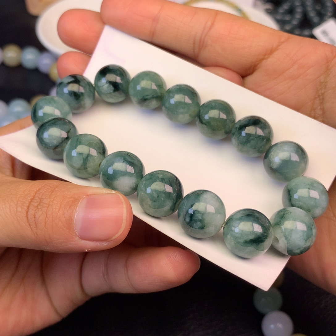 翡翠未镶嵌颈饰天然缅甸翡翠A货卡12.5