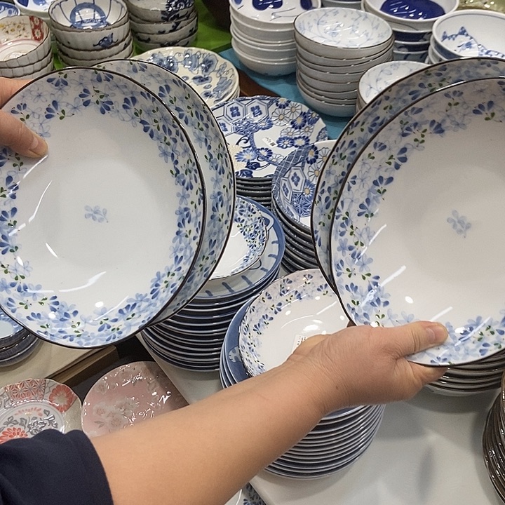 小***妈瓷片椭圆盘四只19公分