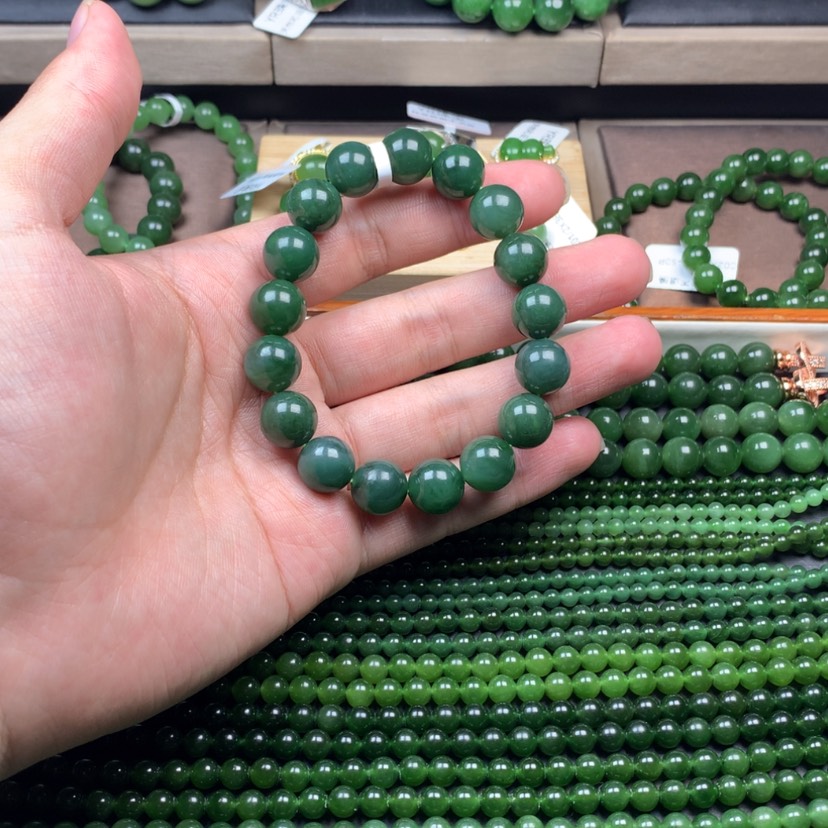 【闪购商品】和田玉（碧玉）手串未镶嵌提**偶