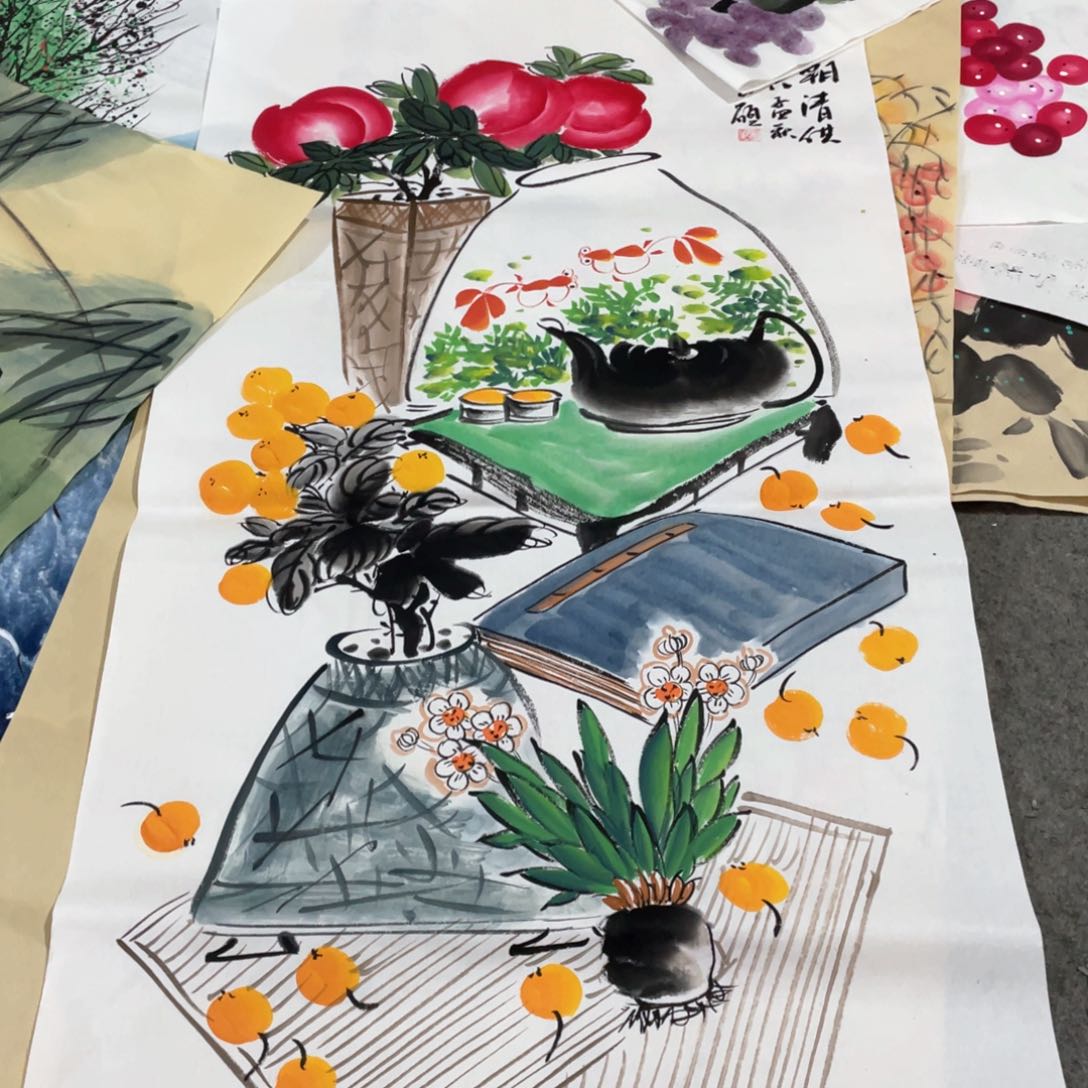 国画国画作品画心一张