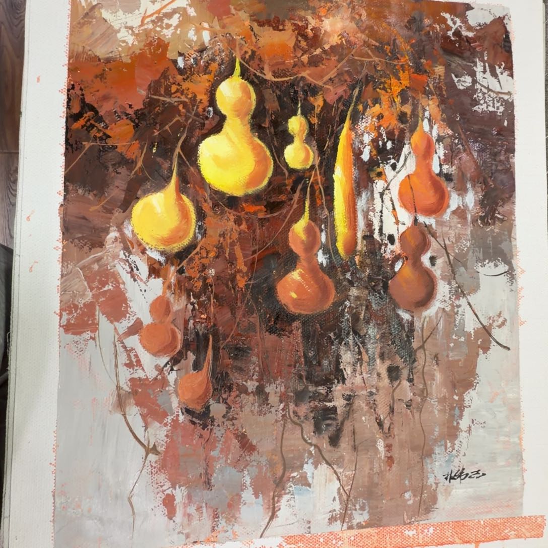 油画加油加油努力加油努力