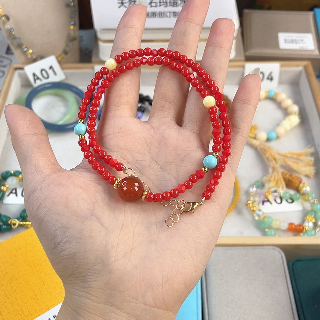 针钠钙石银S925镀金镶嵌手饰