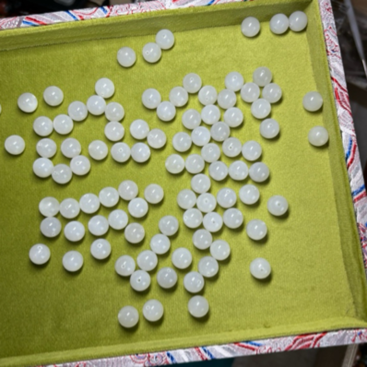 和田玉卡10散珠圆珠DIY配珠顶珠多样性随机发其一