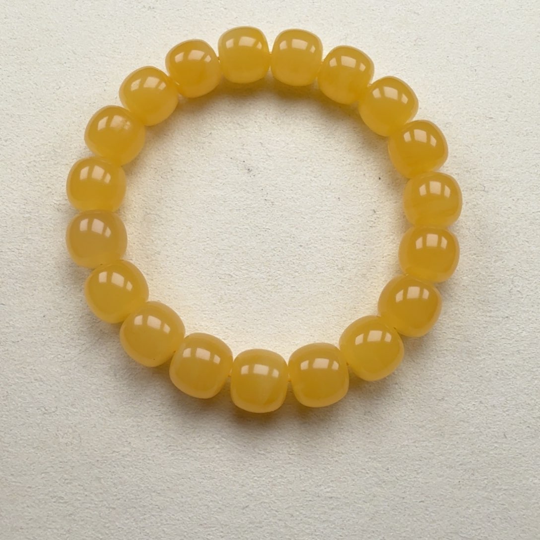 手串蜜蜡未镶嵌12+焦皮料鸡油红精工老型手串