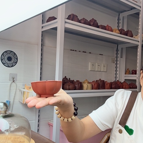 紫砂茶案海棠杯海棠杯
