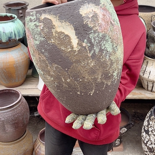 紫砂花盆高度31口径20