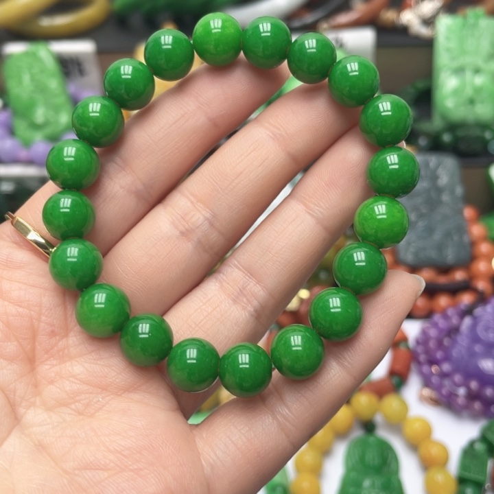 翡翠未镶嵌手链手链48
