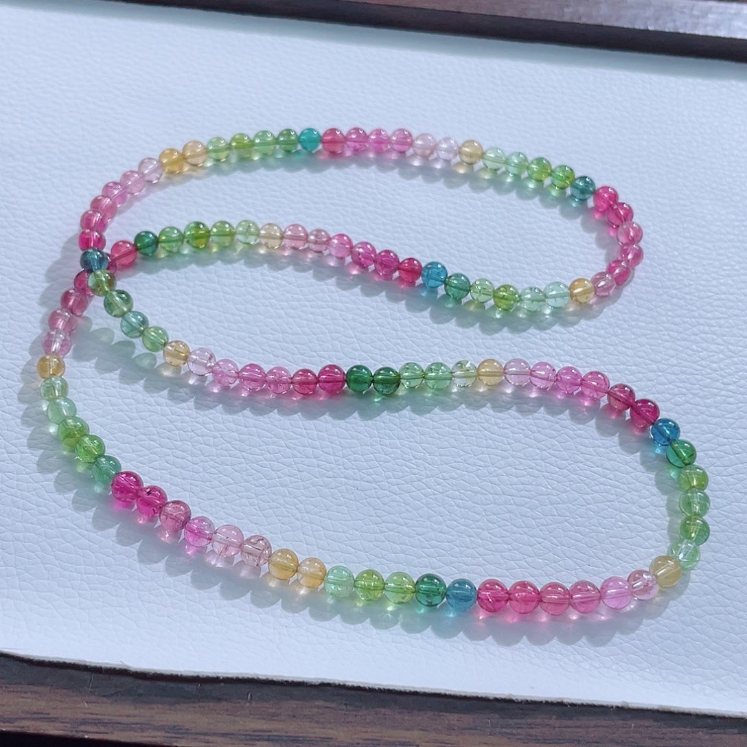 手链碧玺未镶嵌5.3mm左右